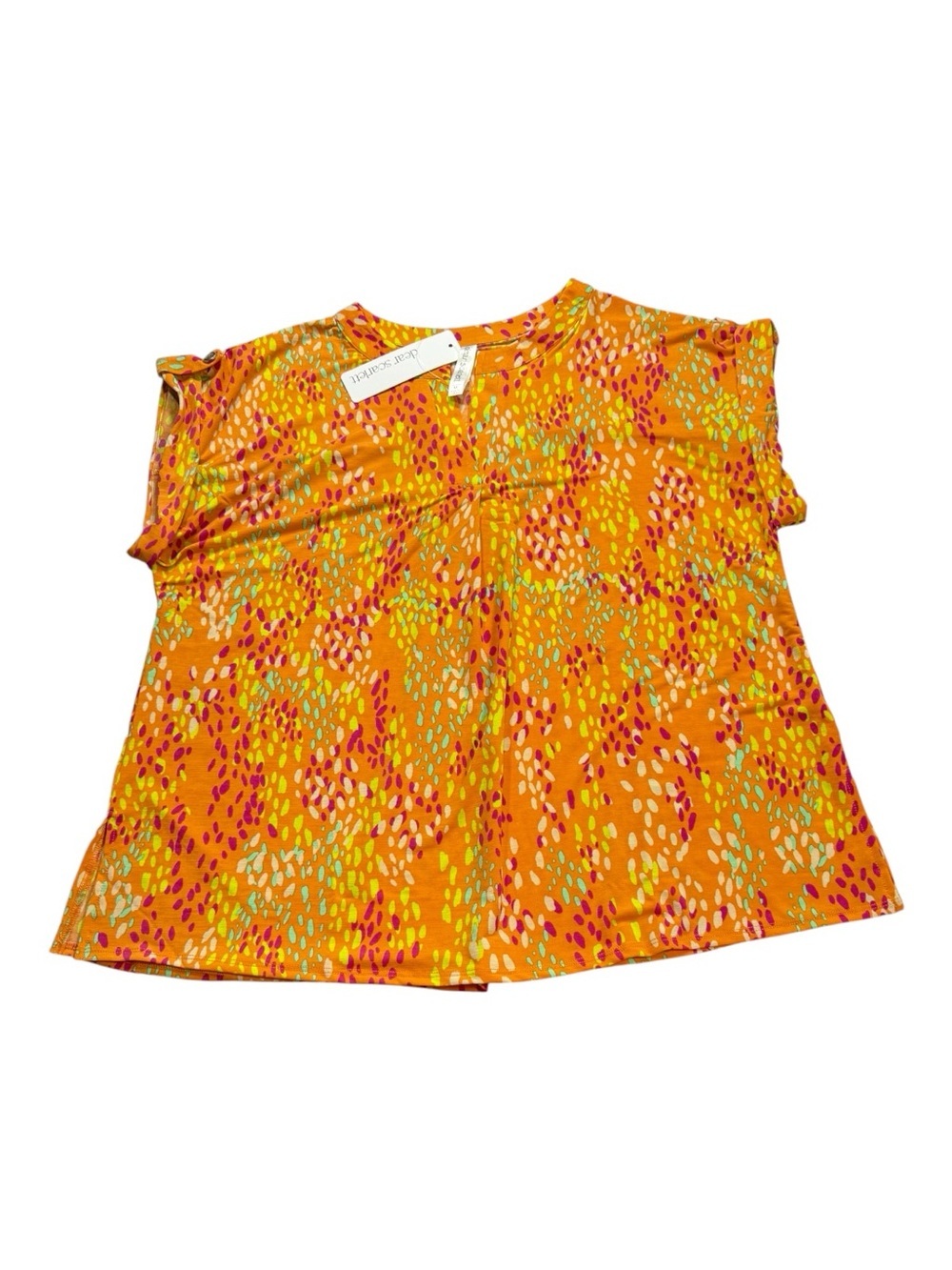 Dear Scarlett Colorful Abstract Print Blouse XL NWT